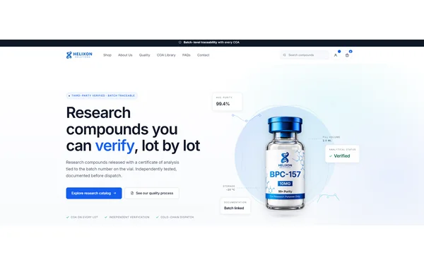 Helixon Solutions website